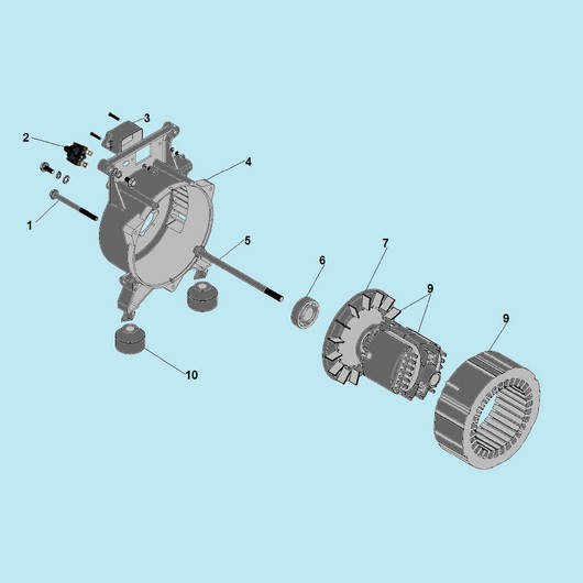 Статор и ротор генератора Champion GG951DC